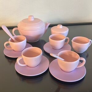 Green toys tea set from pottery barn
